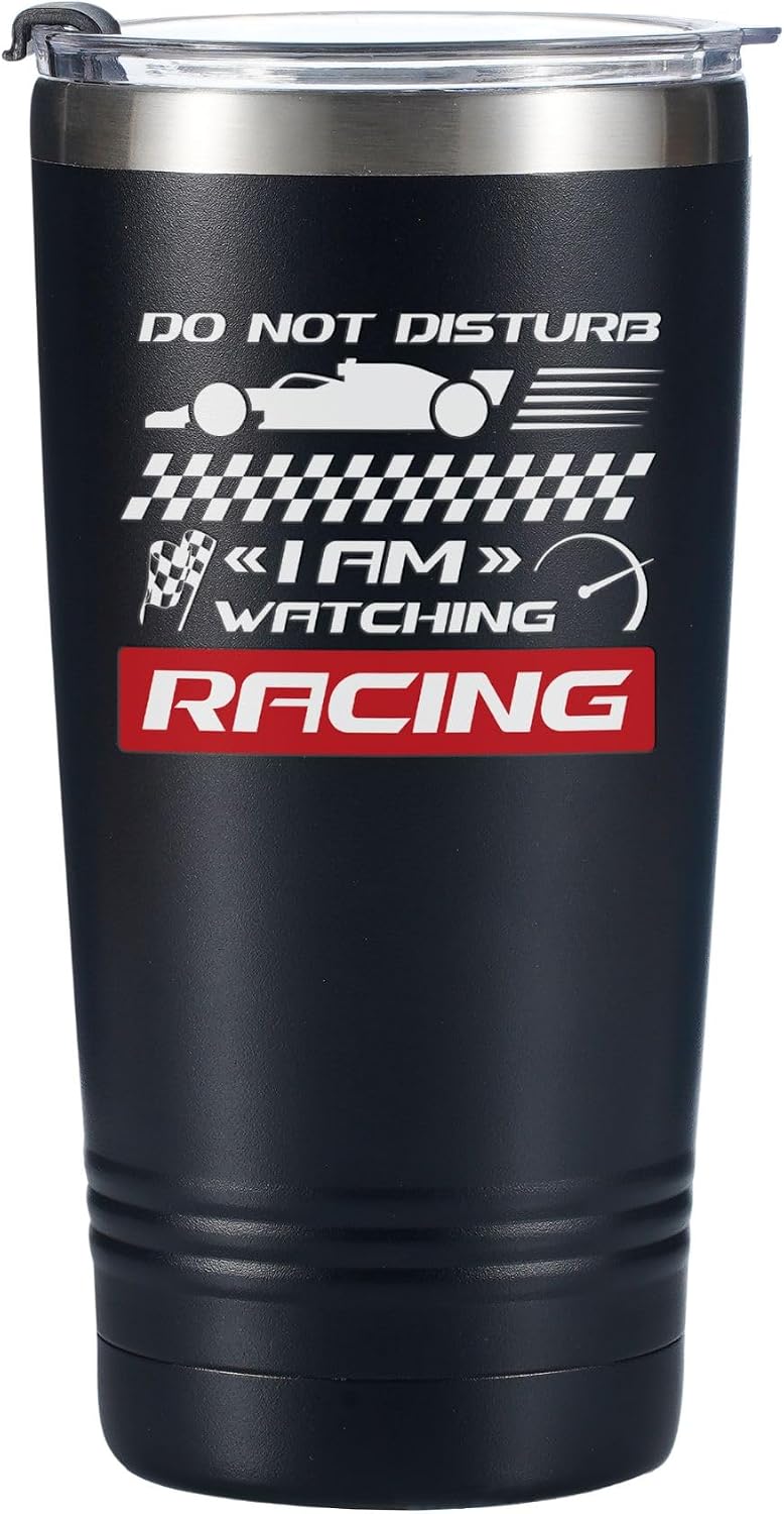 Onebttl Car Racing Gifts Travel Coffee Mug Tumbler for Race Lover, Racer, Race Car Enthusiast, Stainless Steel Insulated 590ml/20oz