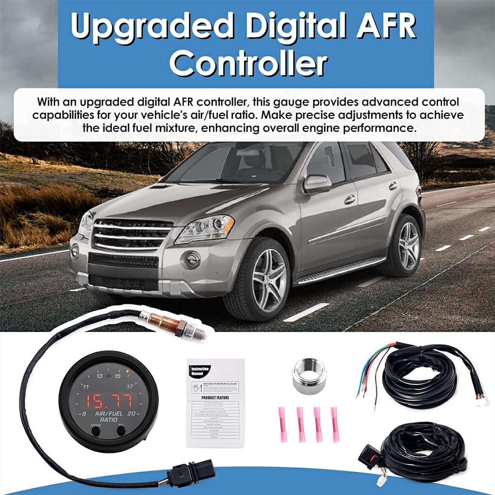 Kit de medidor de relación Aire-Combustible de Banda Ancha 02 UEGO, Sensor de relación Afr, Sensor de oxígeno, medidor de relación de Combustible de Banda Ancha para Coche