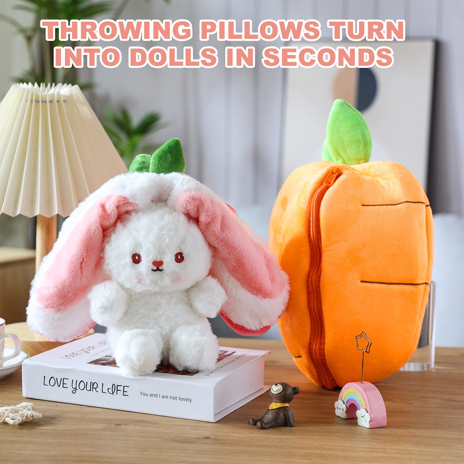 Amazon.co.jp: Irokasbar|リバーシブルバニーキャロットぬいぐるみ