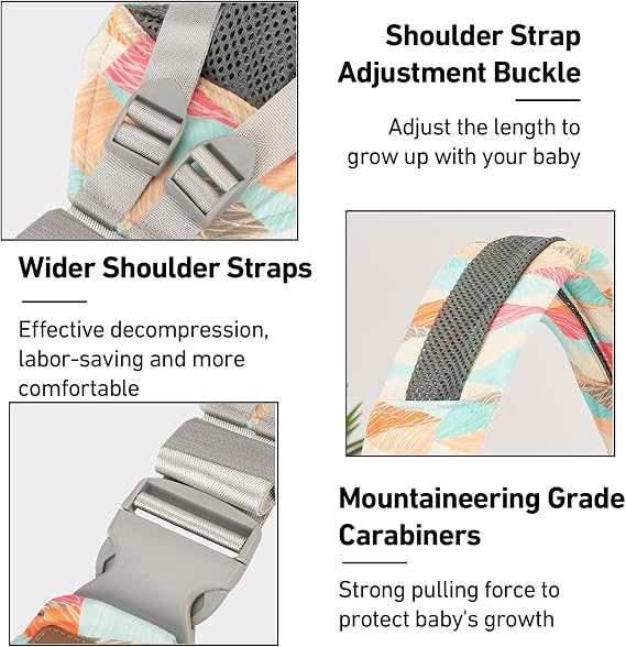 Baby Wrap Carrier Portable Breathable Baby Carriers from Newborn Mesh Fabric Toddler Sling Adjustable Sling Toddler Carrier Wrap for Newborn Up to 0-36 Months Baby Sling Carrier