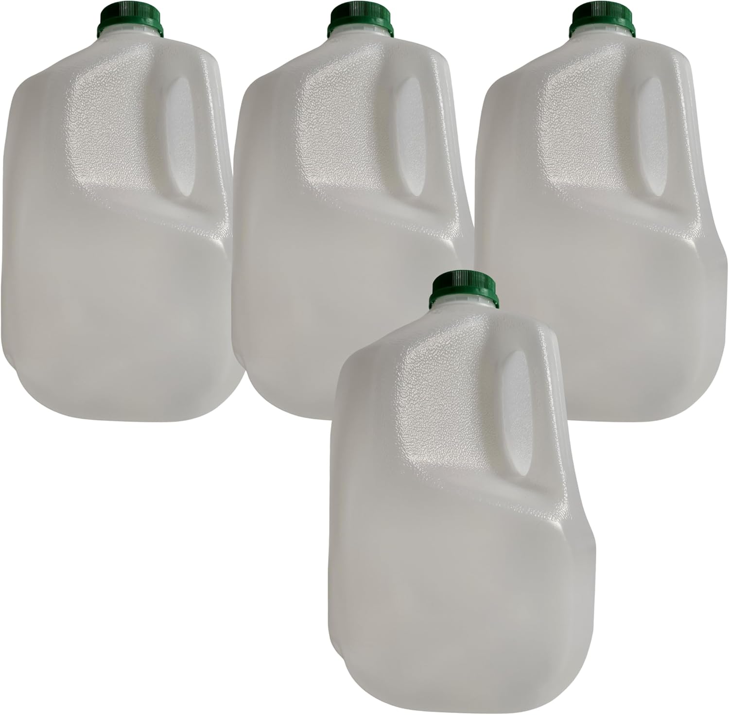 (4 PACK) 128 Oz Empty Plastic Gallon Juice Bottles with Tamper Evident GREEN Caps - Smoothie Bottles - Ideal for Juices, Milk, Smoothies, Picnic's and Even Meal Prep - Made in USA