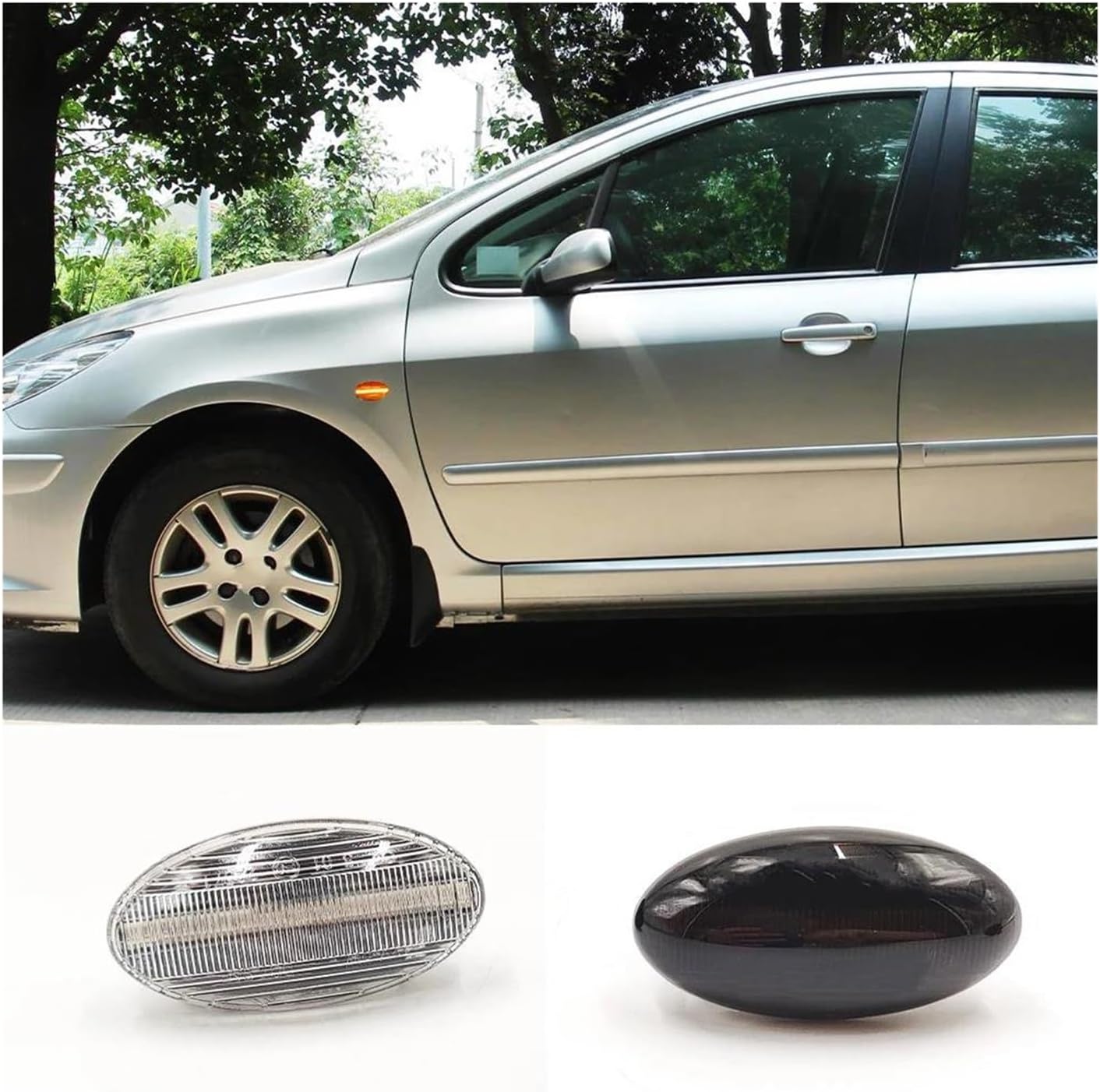 ドマーカー に適合する プジョー 301 2013-2020 LEDダイナミックターンシグナルライト 流れるサイドマーカーインジケー