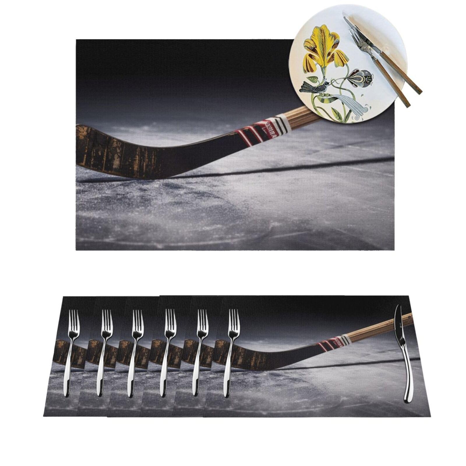 Sets de table en vinyle antidérapants pour éviter les taches de cuisine et les rayures