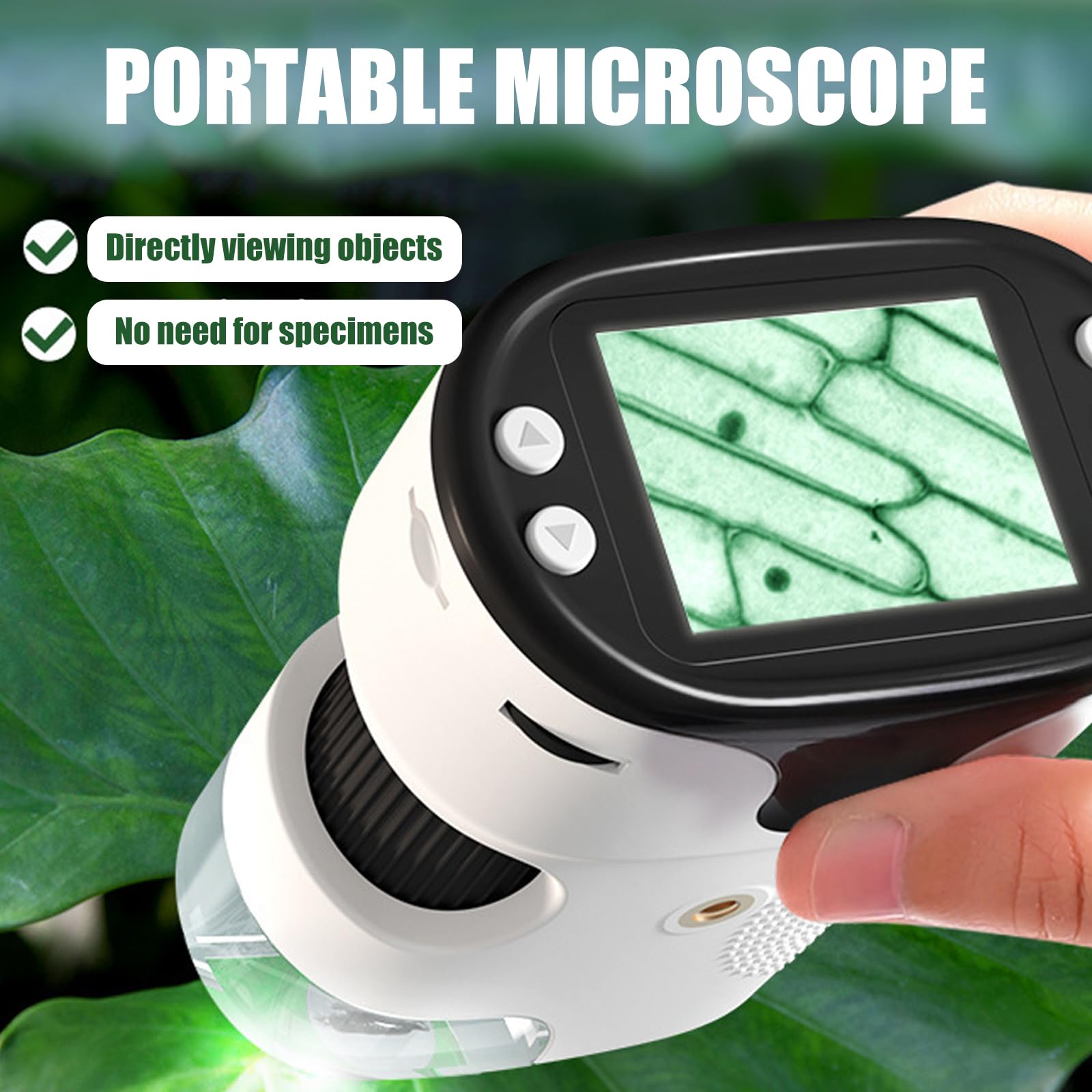 Tragbares LED Lichtmikroskop Mit Großem Bildschirm Und 32G Speicher Kompakt Handheld Mikroskop Für Studenten Und Forscher LED Licht
