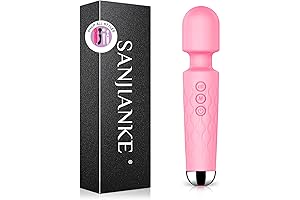 Vibrator Wand, Female Adult Sex Toys for Her, Safe Waterproof Vibrating Massager with 8 Speeds
