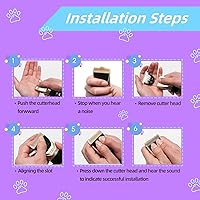 Vista 6 de Cuchilla de corte de pelo para perros, cuchillas de repuesto profesionales para mascotas, accesorio para perros y gatos para Baorun P2/P3