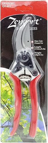 Miniatura 6 de Zenport QZ411 Podadora profesional de cabeza estrecha, corte de 1 pulgada, 8.25 pulgadas de largo
