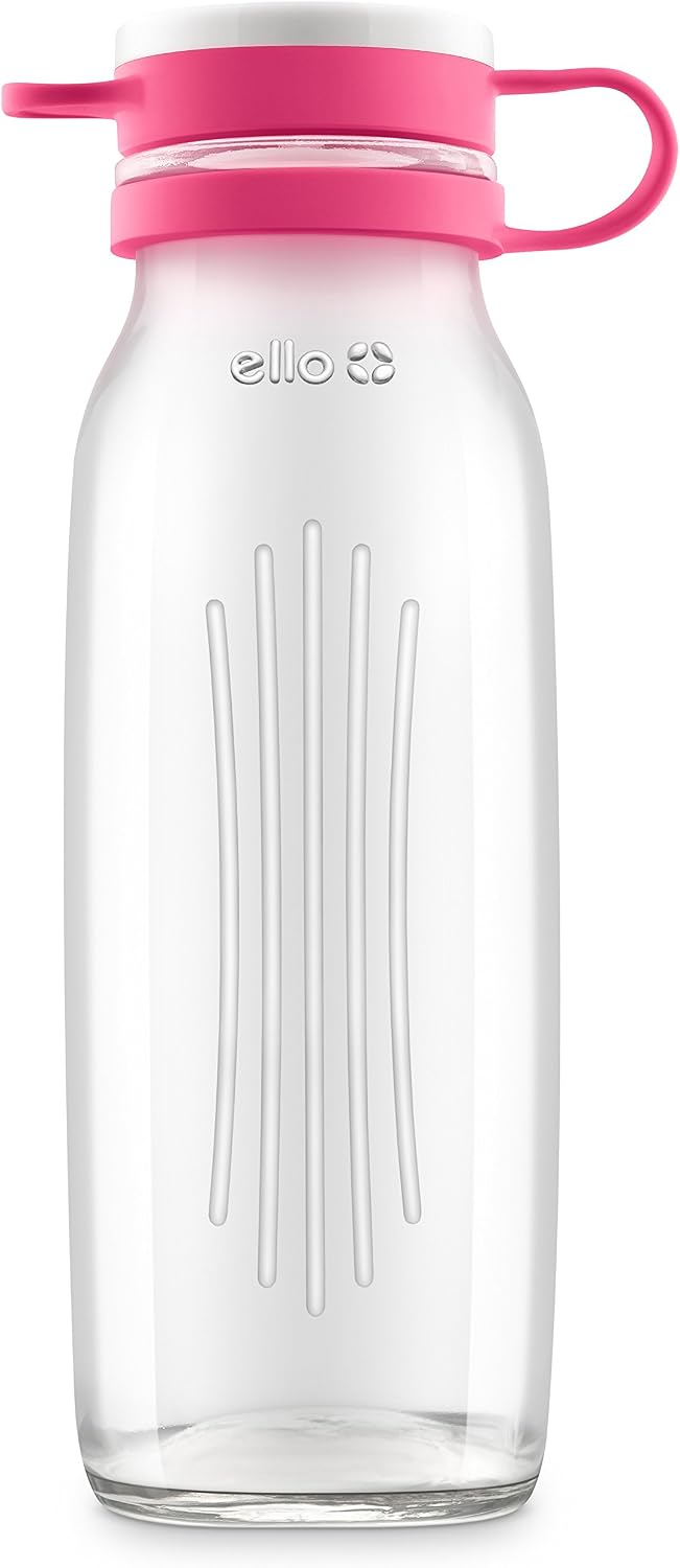 Ello Elsie BPA-Free Glass Water Bottle, 22 oz