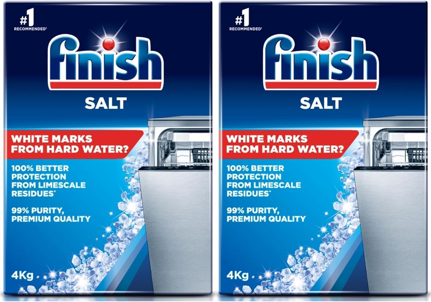 Finish Dishwasher Salt Box, 8kg, Prevents Limescale Build Up, Effective against Hard Water Pack of 1x8kg