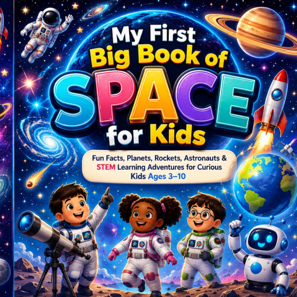 My First Big Book of SPACE for Kids |Fun Facts, Planets, Rockets, Astronauts & STEM Learning Adventures for Curious Kids Ages 3–10: First Educational Space Discover Book with Simple Answer & Fun fact