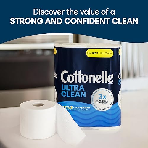 Miniatura 7 de Cottonelle Papel higiénico ultra limpio con textura de limpieza activa, 24 megarrollos familiares (24 megarrollos familiares  132 rollos regulares)