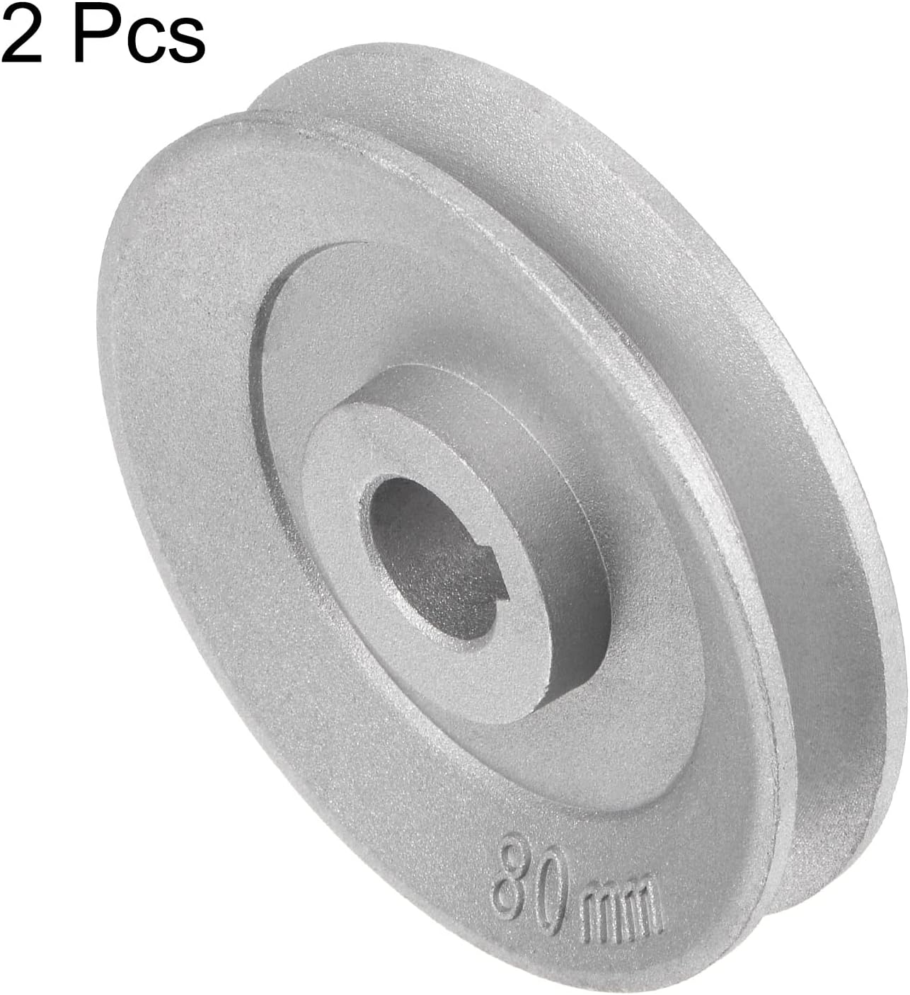 Generic 2pcs Industrial Sewing Machine Clutch Motor Pulley 15mm Inner 80mm Outer Dia Aluminum Electric Transfer Wheel Pulley