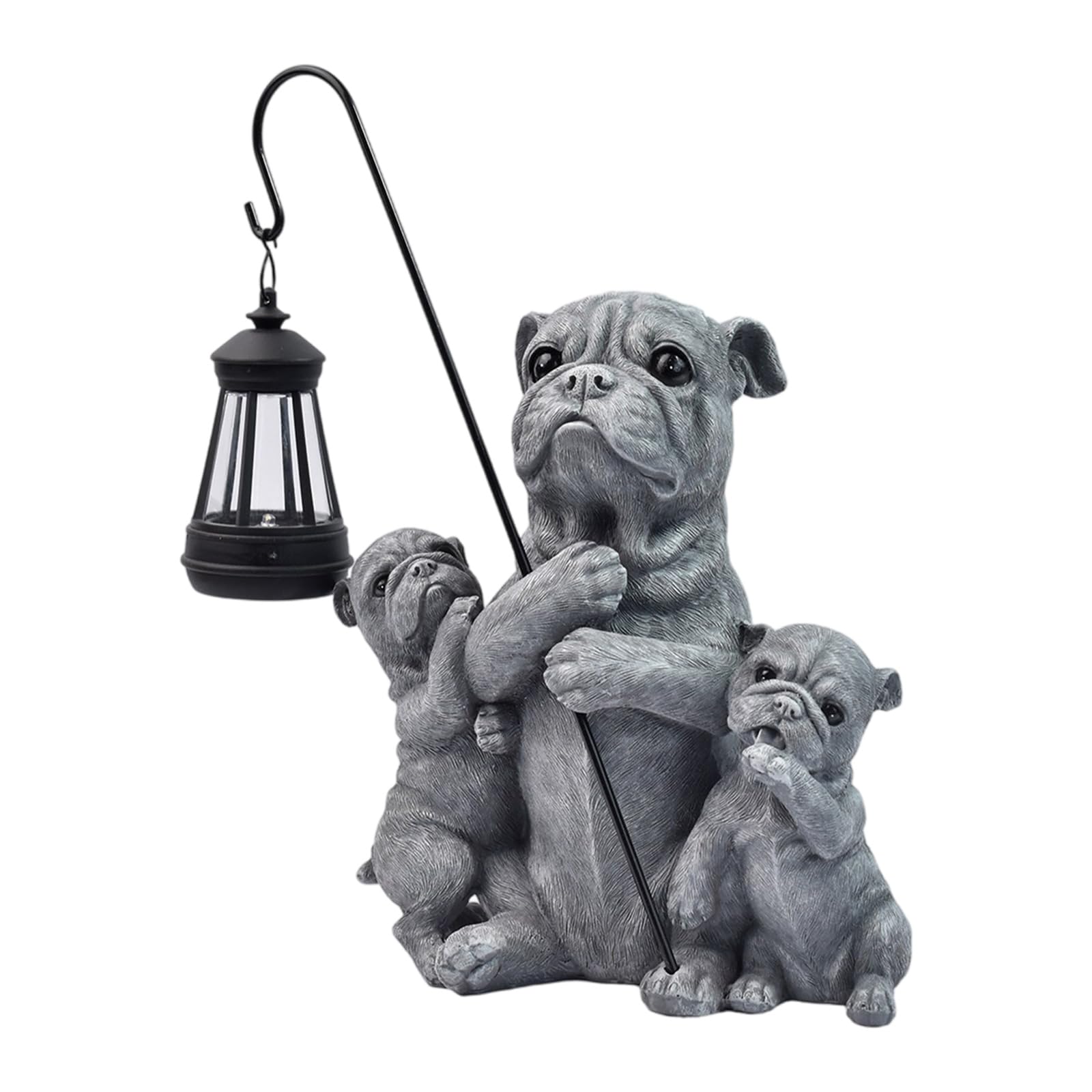 Lampada solare resistente delle passerelle della statua del giardino di energia solare di forma per le statue del cane della decorazione del percorso del portico con la luce