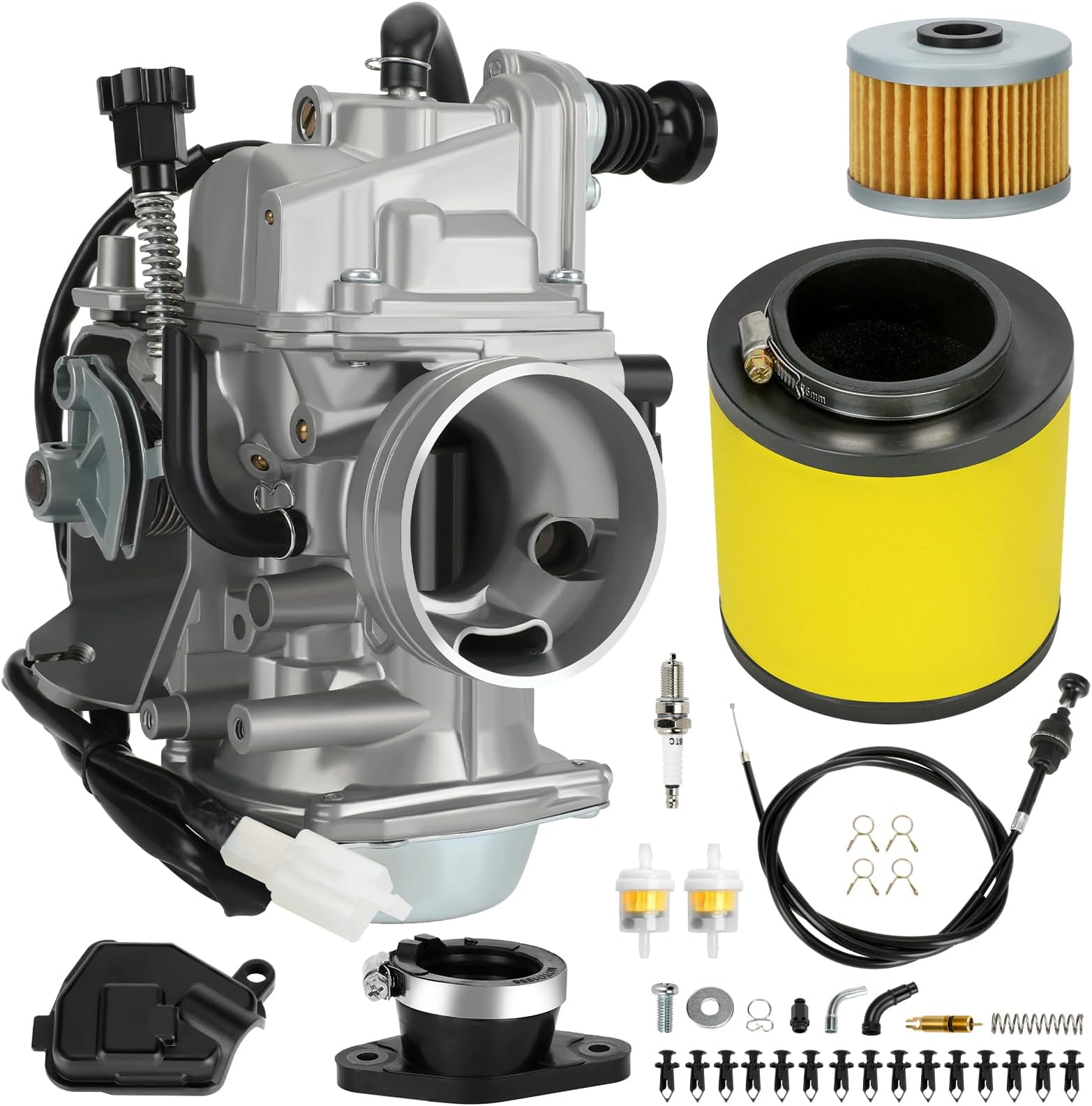 TRX350 Carburetor Kit Replacement for Rancher 350 Carb TRX350 TRX350TM TRX350TE 350ES 350FE 350FMTE 2000-2006 TRX300 Fourtrax 300 Foreman 450 4 Stroke ATV Accessories Parts