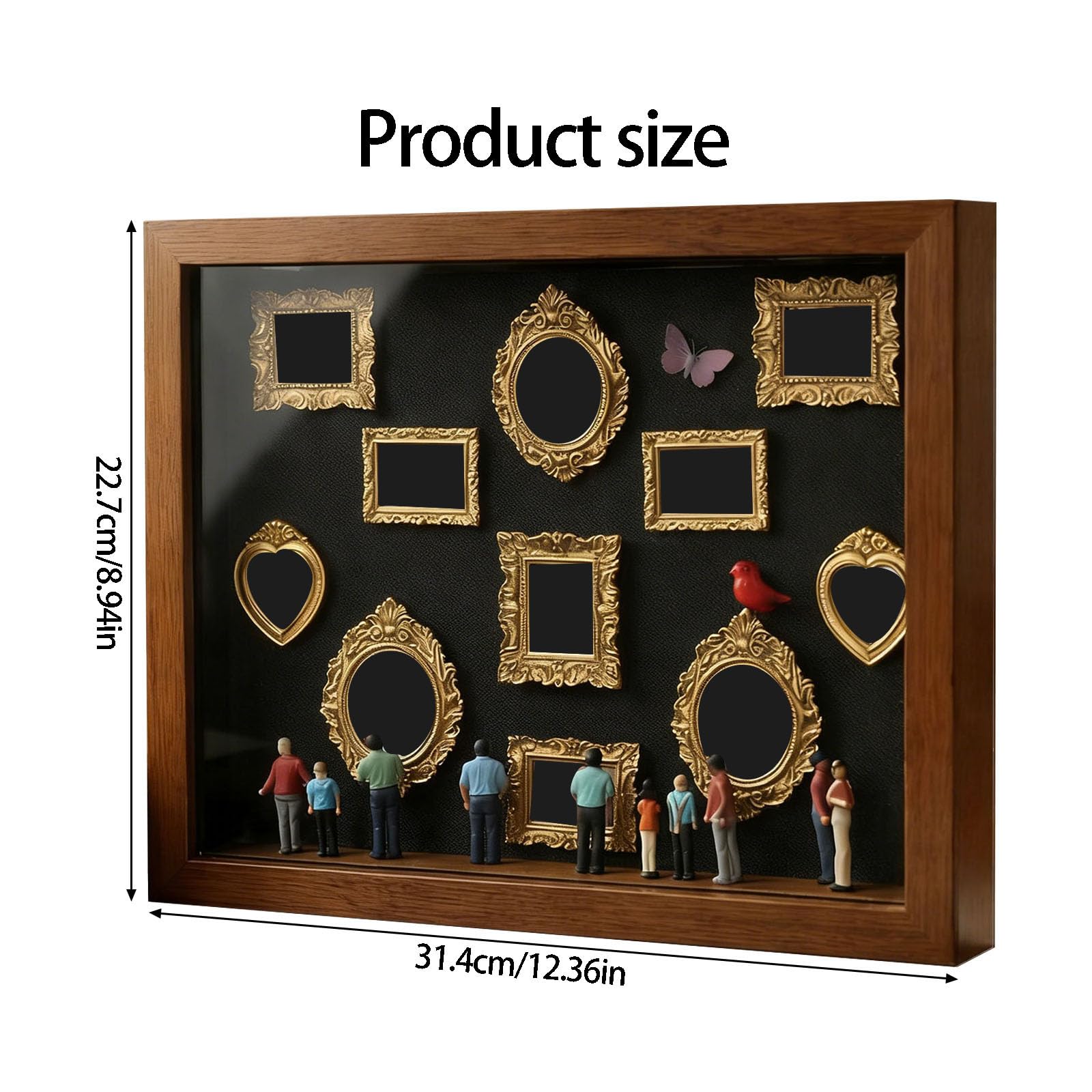 Diys Minis - Caja con silueta de museos para celebrar tu recuerdo único en estilos, marco de caja de sombras, personaliza la exhibición de fotos de bricolaje