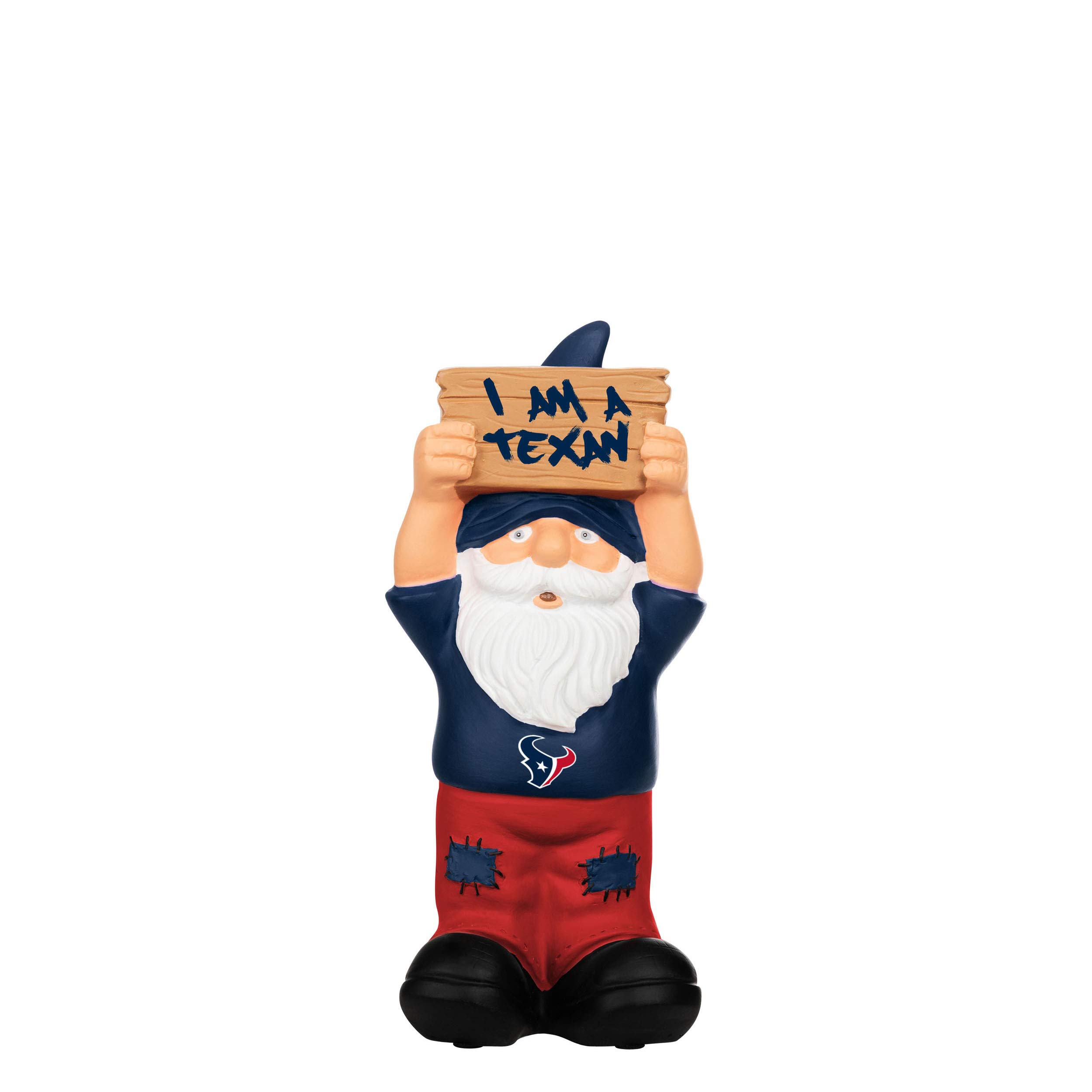 FOCO NFL Houston Texans Team Slogan Small Garden Statue Gnome