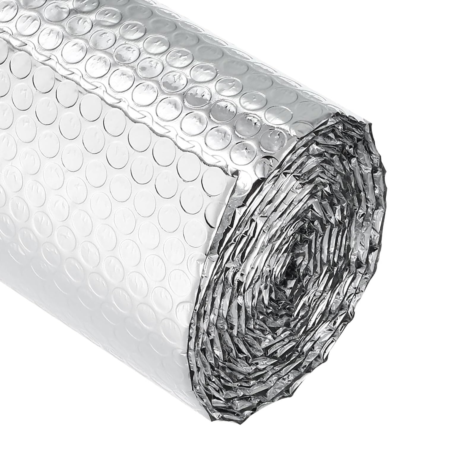 Isolante Termico 1m X 10m, Foglio Isolante Doppio Strato Alluminio Bolle, Pellicola Riflettente Rotolo Pannello Termoriflettente Per Pareti Dei Termosifoni, Porte, Finestre, Pavimenti, Tetti(10MM)