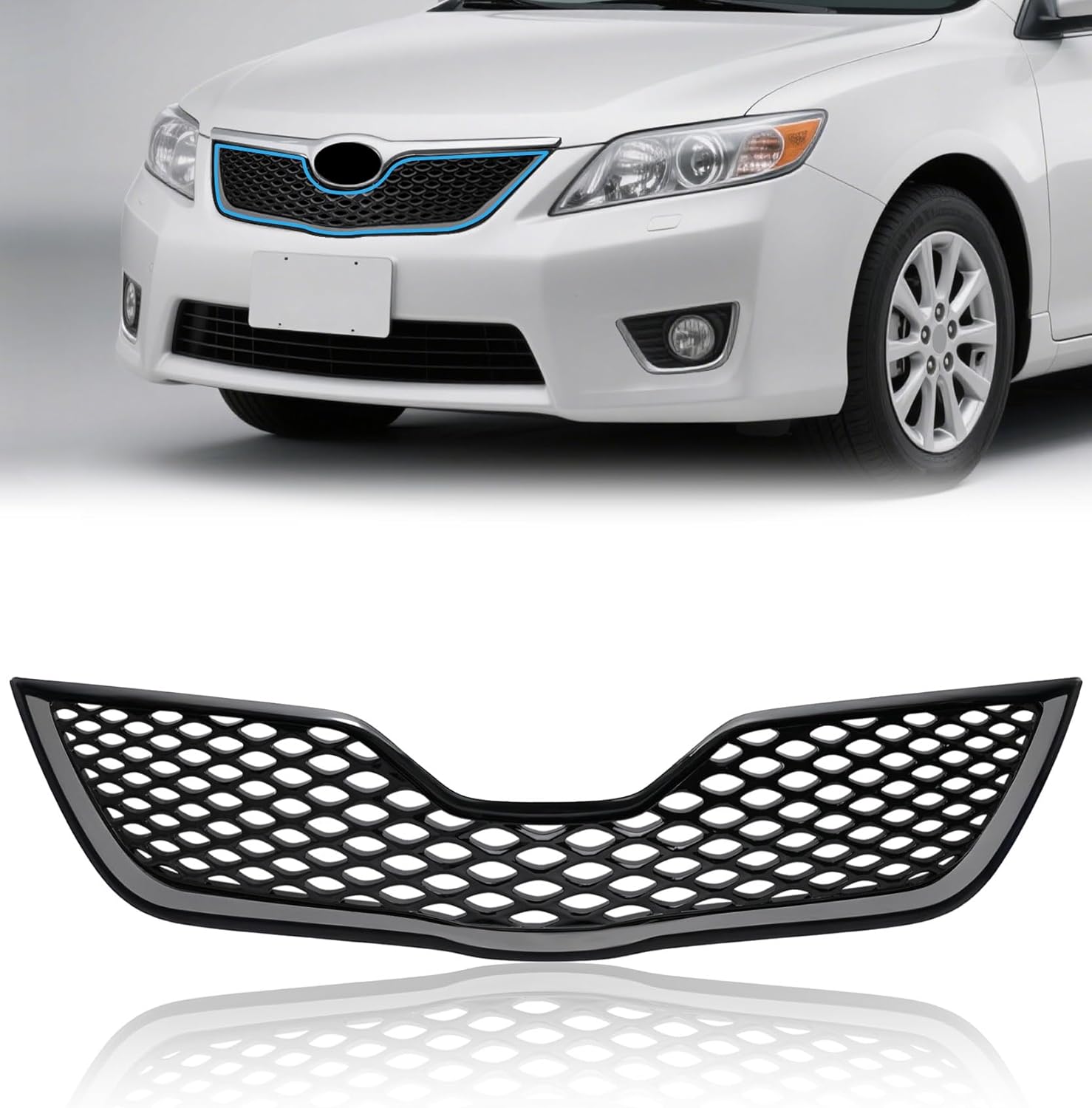Front Bumper Grille Grill Compatible with Toyota Camry SE 2010 2011 ABS Direct Replacement Parts 5310106200C0