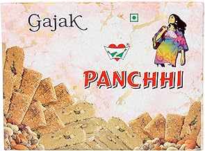 Panchhi Kutema Gud Gajak 500g - Homemade Traditional Agra Gazak (Since 1926), Made of Sesame Seeds, Gur & Dry Fruits | Crispy Tilkut Chikki, Healthy Jaggery Sweet Specially Winter, Festival & Gift
