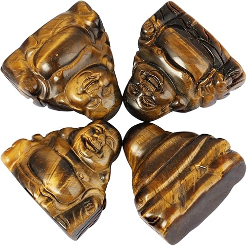 Miniatura 13 de mookaitedecor Figura de cristal de Buda feliz de aventurina verde tallada estatua de bolsillo piedra decoración del hogar 1.5 pulgadas