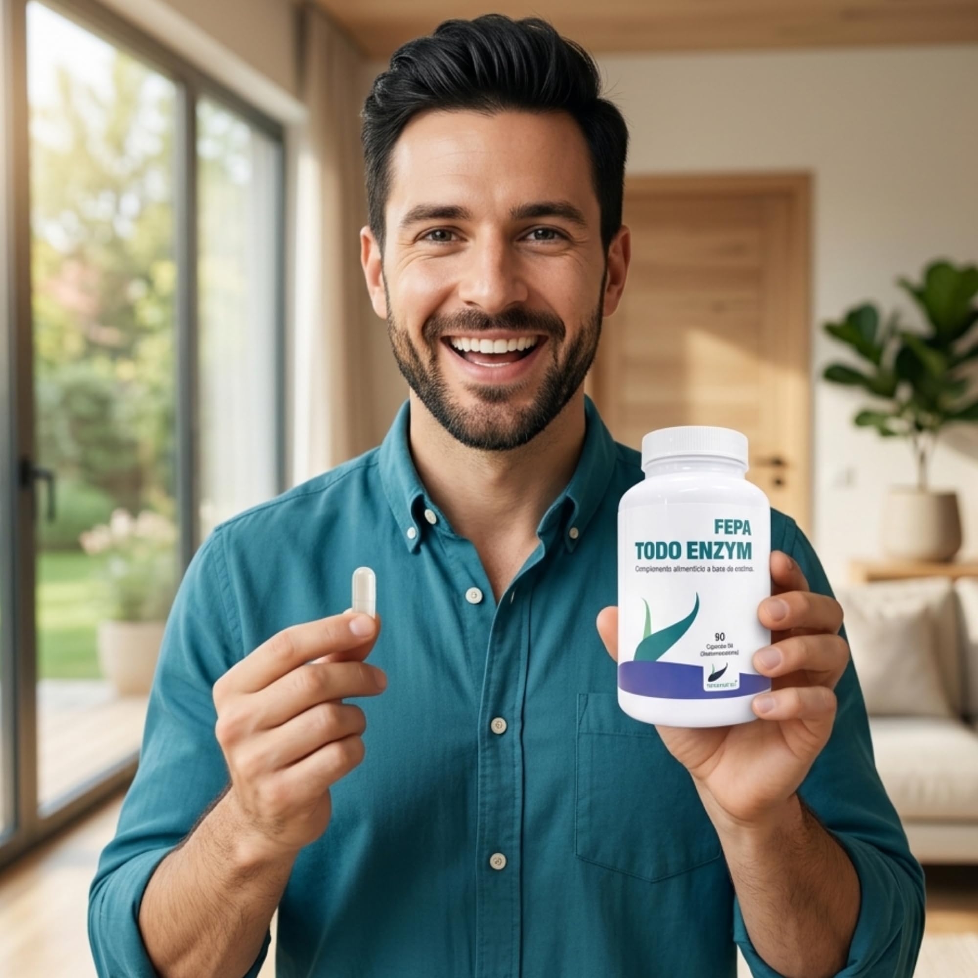 FEPA Todo Enzym – 90 Cápsulas Pack de 2 – Enzimas Digestivas y Bromelina Cápsulas – Complemento Alimenticio – Contribuye a la Función Digestiva Normal y Bienestar General – Fepadiet