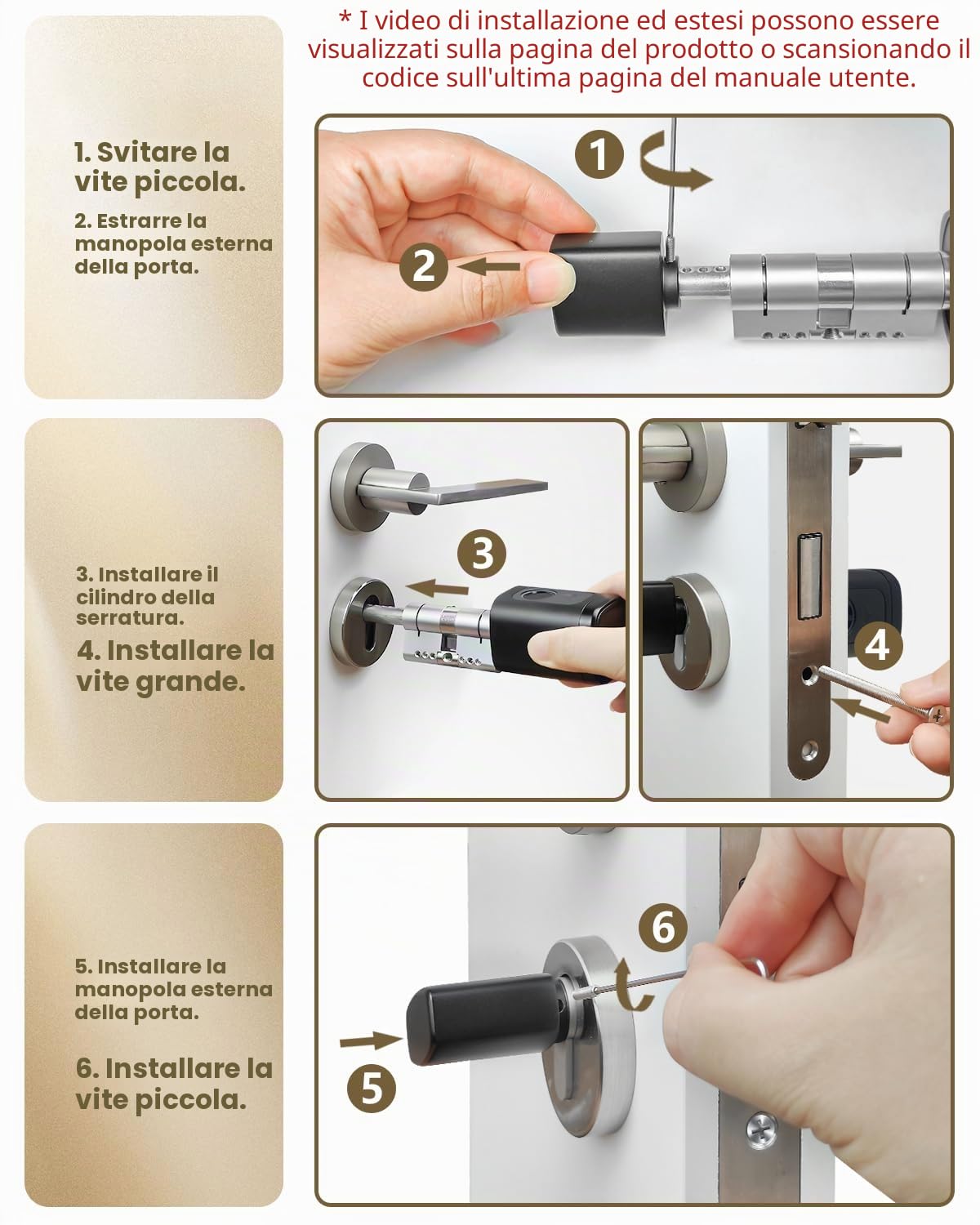 Chiusura Di Porta Impronta Digitale, 60mm-90mm Serratura Intelligente | Serratura elettronica: controllo via app e regolazione flessibile; accesso semplice per famiglia e ospiti.