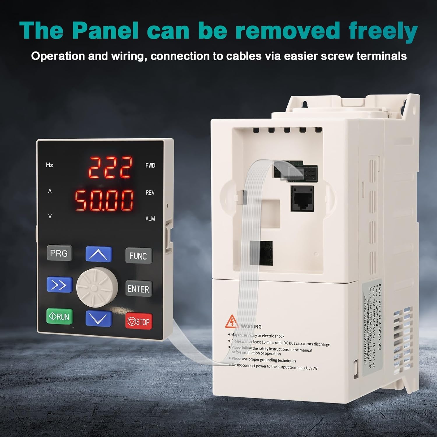 DEWIN VFD with removable control panel.
