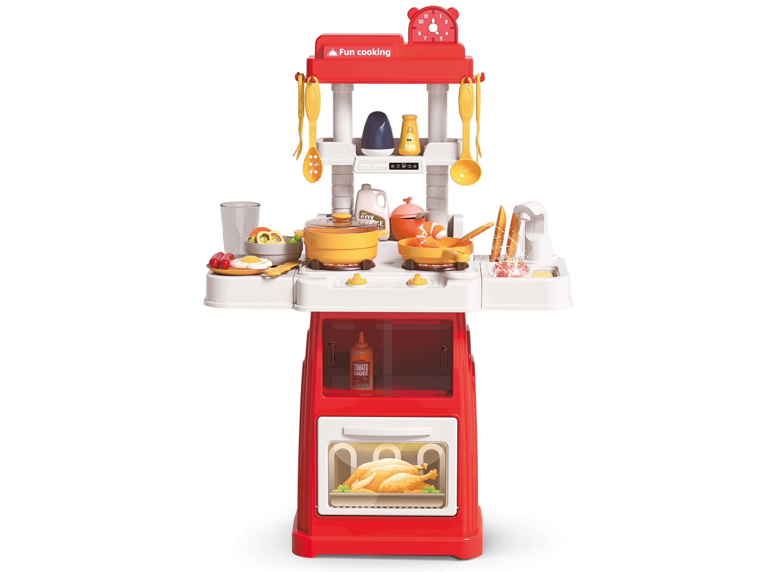 Teorema - Cucina in Miniatura Grande Chef per Bambini con 47 Pezzi, Suoni e Luci Reali