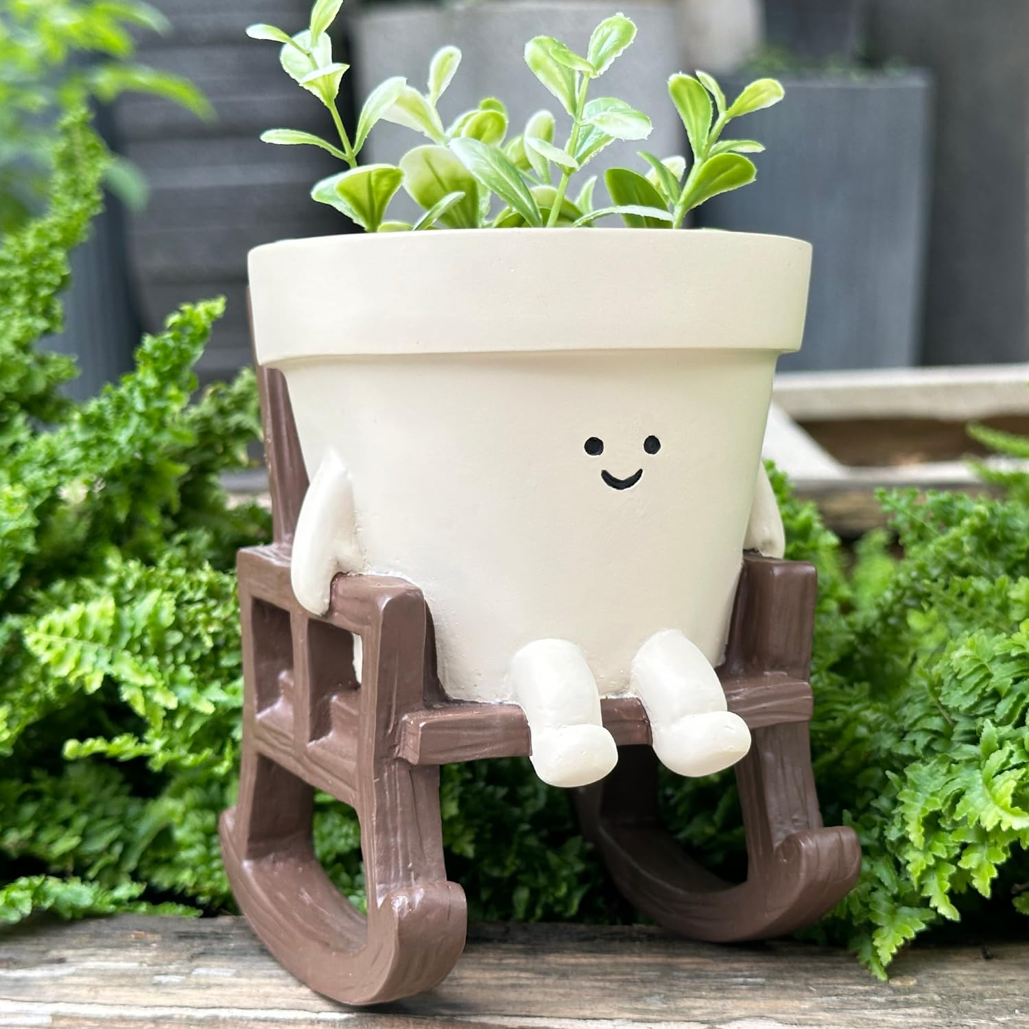 Amazon.co.jp: かわいい植木鉢 大きなスマイリーフェイス プランター