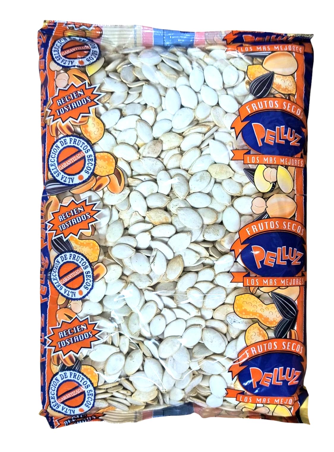 Pelluz Pipas de Calabaza Tostada Aguasal 1Kg semillas con cascara snacks