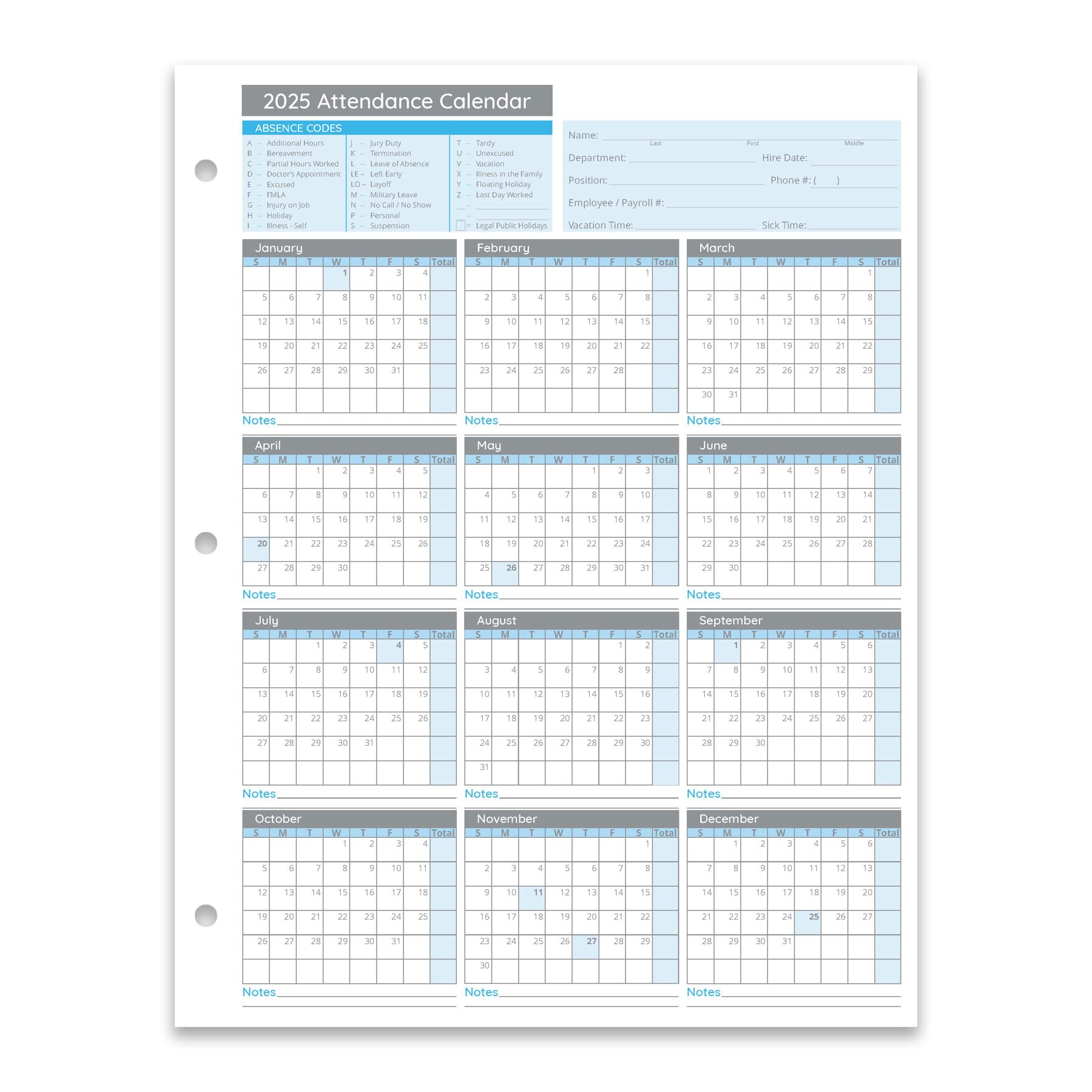 amazon-com-blue-summit-supplies-50-sheet-attendance-calendar-employee-2025-attendance-sheets-for-3-hole-binder-convenient-tracker-for-employee-attendance-record-time-off-and-tardiness-50-pack-office-products