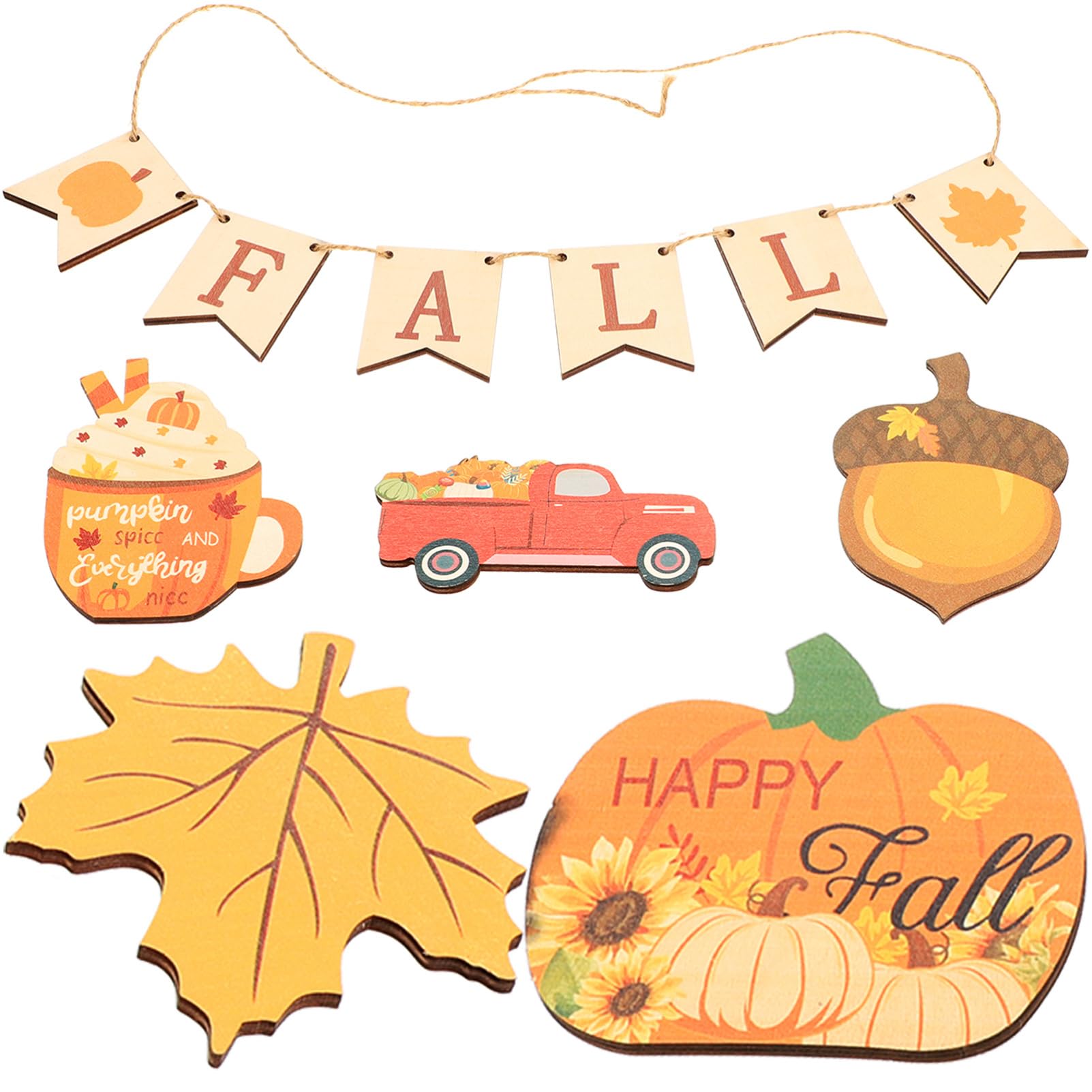 Guirnaldas de otoño y pancartas de calabaza artificiales PRETYZOOM para pared