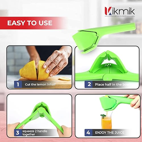 Miniatura 3 de Exprimidor de limón - 2 exprimidores de frutas manual plegables Citrusease jugo sin esfuerzo con diseño ergonómico que ahorra espacio, apriete a