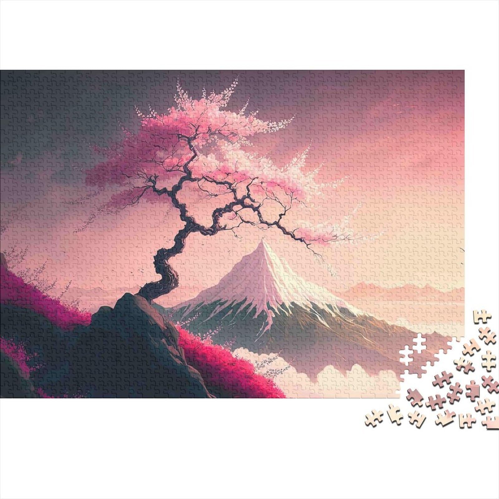 Puzzle de cerezo de 1000 piezas: reduce el estrés con enfoque 8