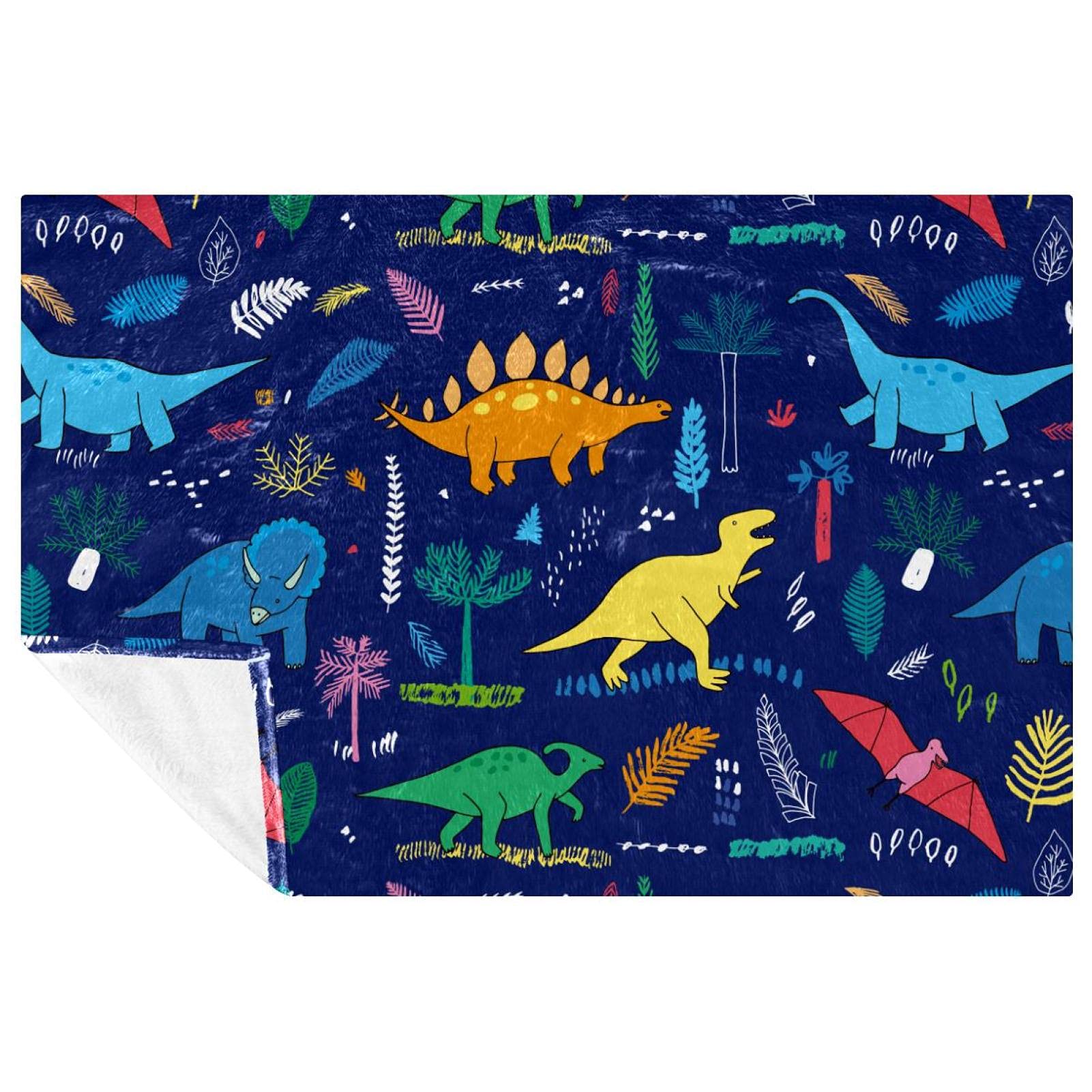 Couverture dinosaures lit et canapé douce chaude 150x100 cm