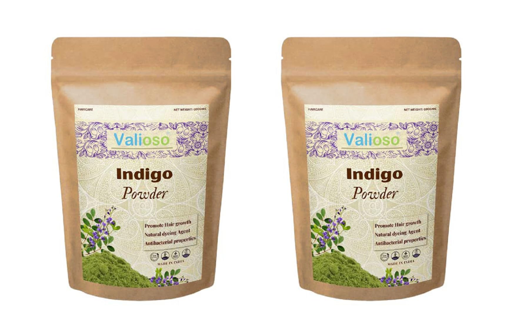 Valioso Organic Indigo Powder For Natural Hair Colour, 200 Grams (Pack of 2)-picture-35