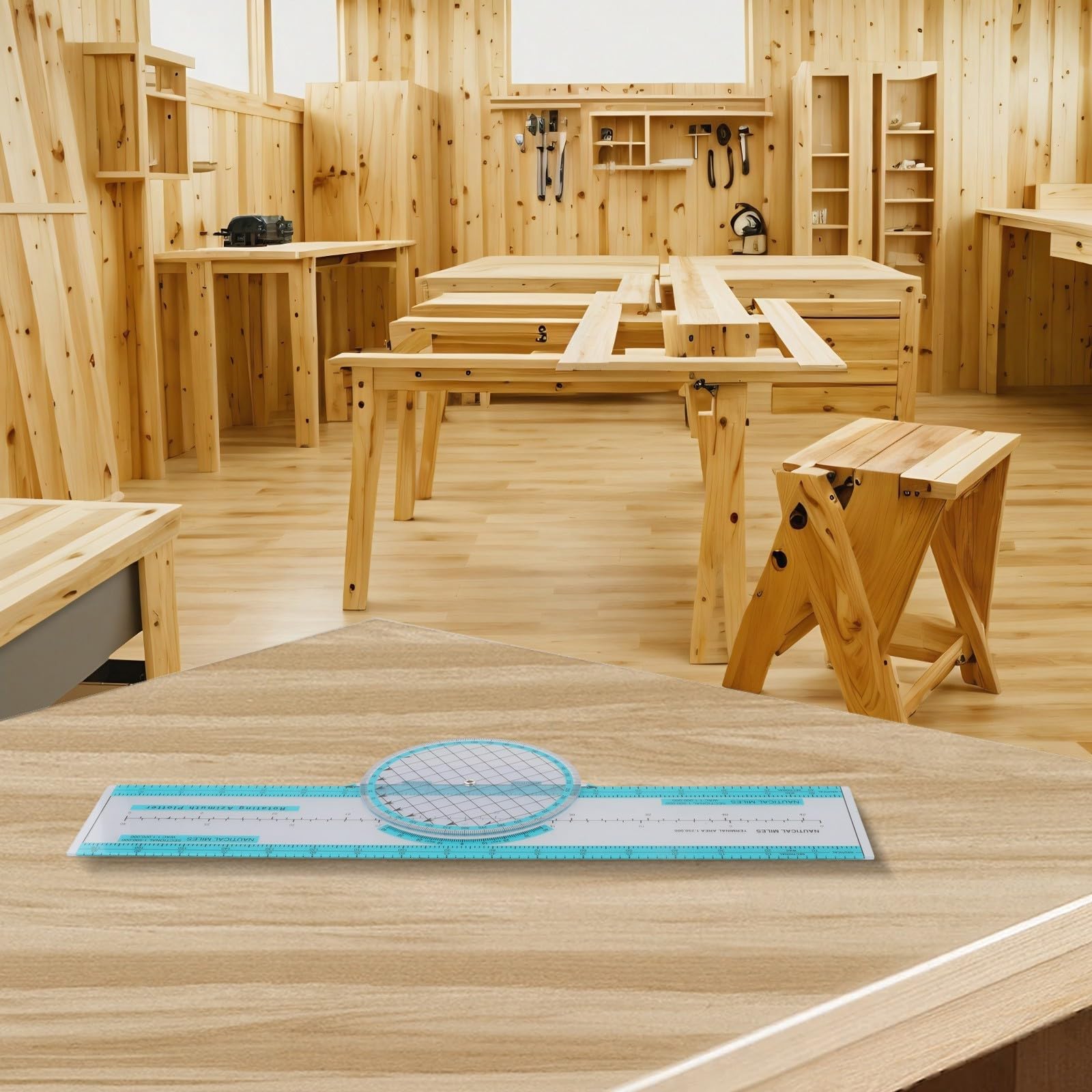 Plotter aeronautico con righello scorrevole e scala azimutale girevole, strumento di navigazione per studenti piloti e allenamento di volo, in plastica