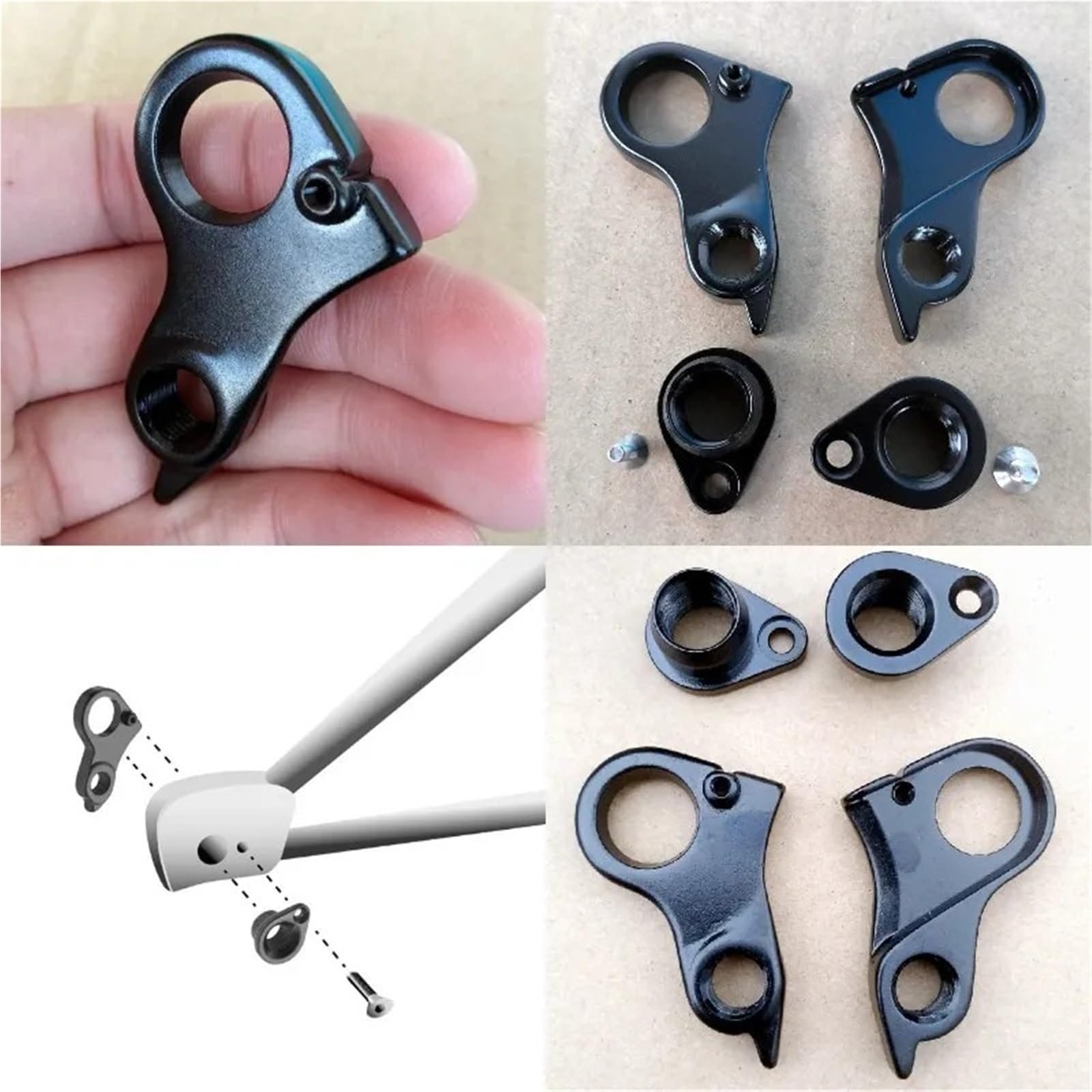 Lot de 2 Pattes de dérailleur arrière for vélo C/U/B/E # Art.8651 E/l/i/t/e R/e/a/c/t/i/o/n H/y/b/r/i/d S/t/e/r/e/o E/XA/c/c/e/s//s A/x/i/a/l S/LT/W/O15 A/g/r/e/e/Mech Dropout