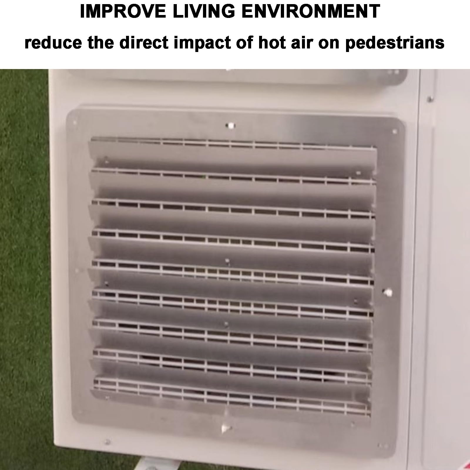 Grille de Protection en Acier Inoxydable pour climatiseur, déflecteur d'air, pour unités de climatisation et condenseurs de Pompe à Chaleur (63 x 63 cm / 25 x 25 Pouces)