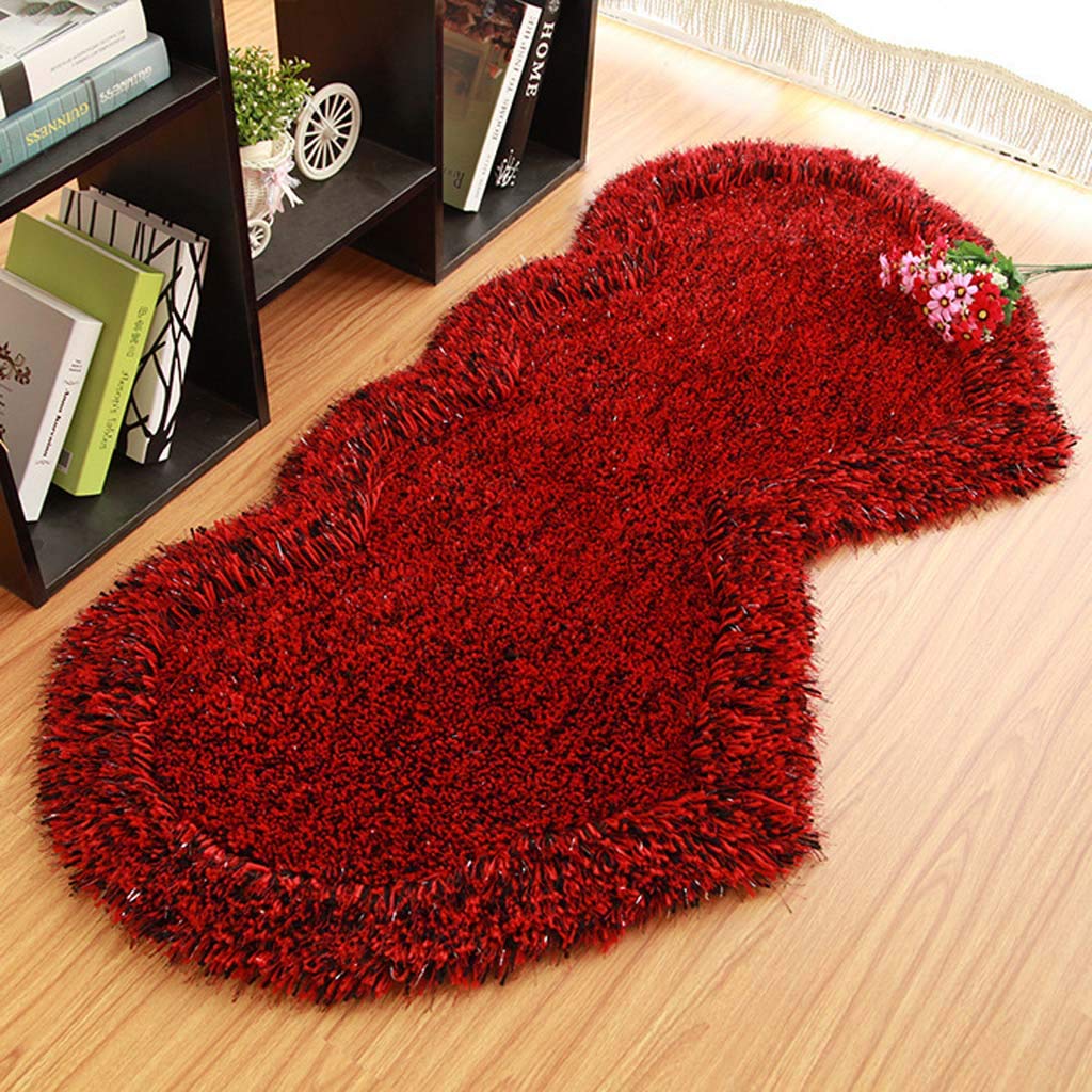 Tapis en soie anti-glisse double épaisseur pour sol de salle de bain sec
