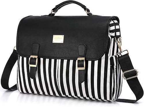 LOVEVOOK Bolsa para laptop para mujer bolsas grandes para computadora bonita bolsa de mensajero bolsa de trabajo de negocios 156 pulgadas negro Pro