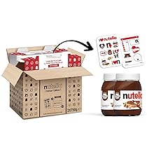 Bi-pack Nutella 750g con Sticker Nutella, Crema Spalmabile alle Nocciole e Cacao, Senza Glutine, Conservanti e Grassi Idrogenati, Formato Scorta per Famiglia, Ideale a Colazione, Idea Regalo