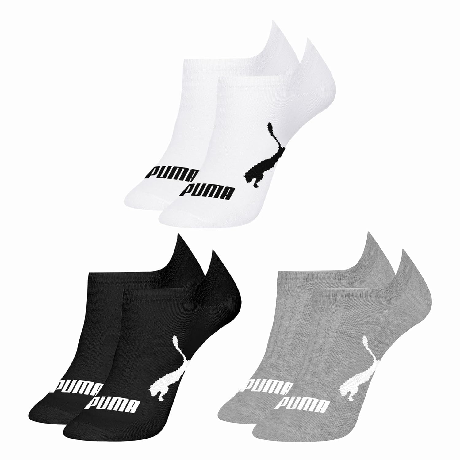 Kit 3 Pares Meia Puma Soquete Sapatilha Invisível Respirável Original