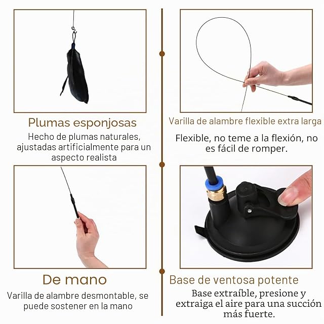 Foto 4 de 7 de Eupneicu Juguetes Gatos Interactivos, Artículos Juguetes para Gatos, Suction Cup