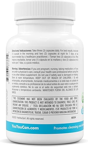 Miniatura 6 de Yes You Can! Natural Detox Pills  Limpieza diurética con electrolitos y vitaminas  Ayuda con la retención de agua  Sin gluten, 21 cápsulas (paquete