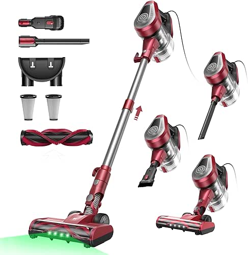 Vexilar C8 Aspirateur Balai avec Fil, 600W/60Kpa Aspirateur Balai Puissant