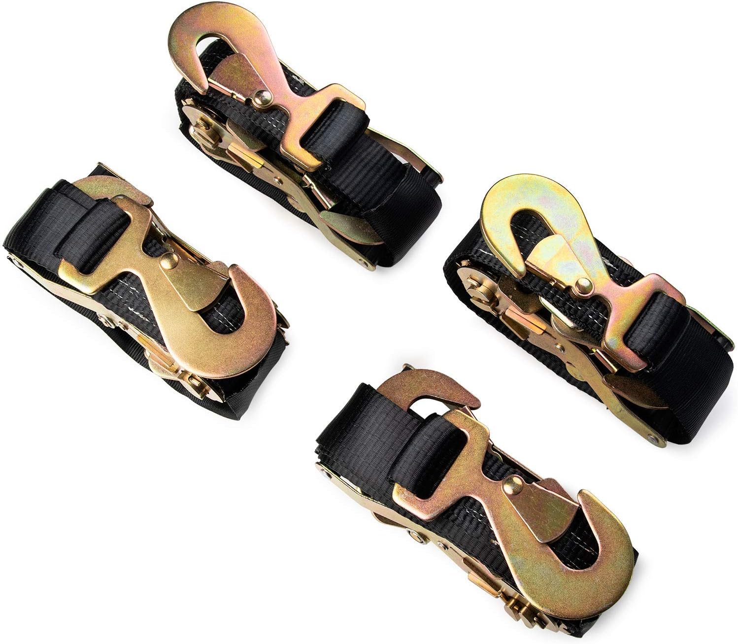 70% Off Discount Krator 2 x 8ft Ratchet Tie-Down Straps with Snap Hooks 2,000 lbs Working Load Limit - Extra Heavy Duty Ratcheting Tie-Downs for Towing, Race Car Hauling, Tow Trucks, or Wreckers, Black Flash Deals - 50% OFF Krator 2 x 8ft Ratchet Tie-Down Straps with Snap Hooks 2,000 lbs Working Load Limit - Extra Heavy Duty Ratcheting Tie-Downs for Towing, Race Car Hauling, Tow Trucks, or Wreckers, Black