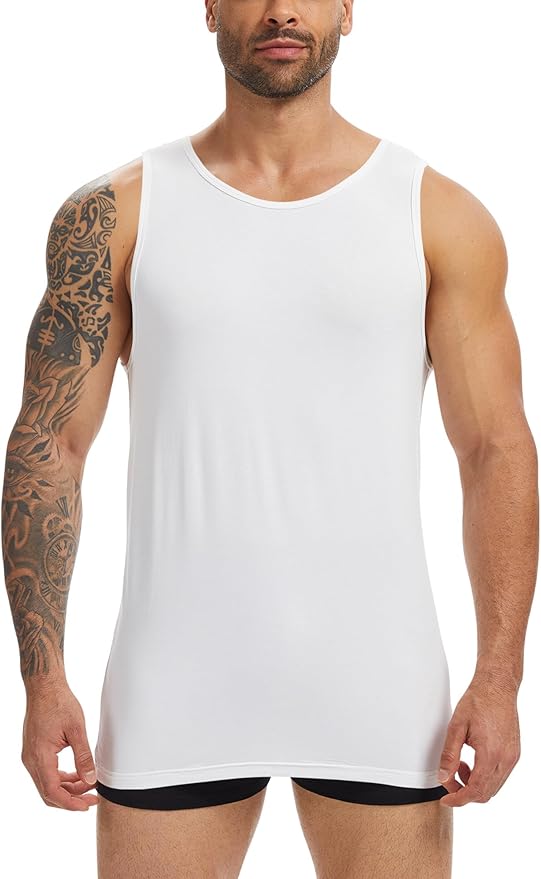 Idtswch Mens Tall Undershirt Sleeveless Lightweight & Breathable S-4XL(1 Pack & 3 Pack)
