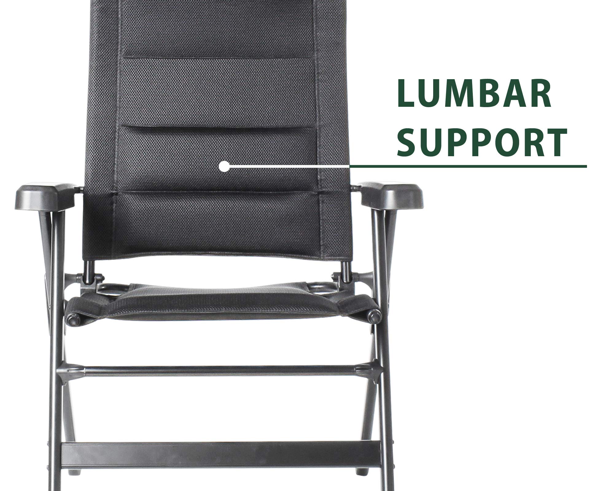 Brunner Aravel 3D Ergonomiczne krzesło kempingowe, L, Czarny
