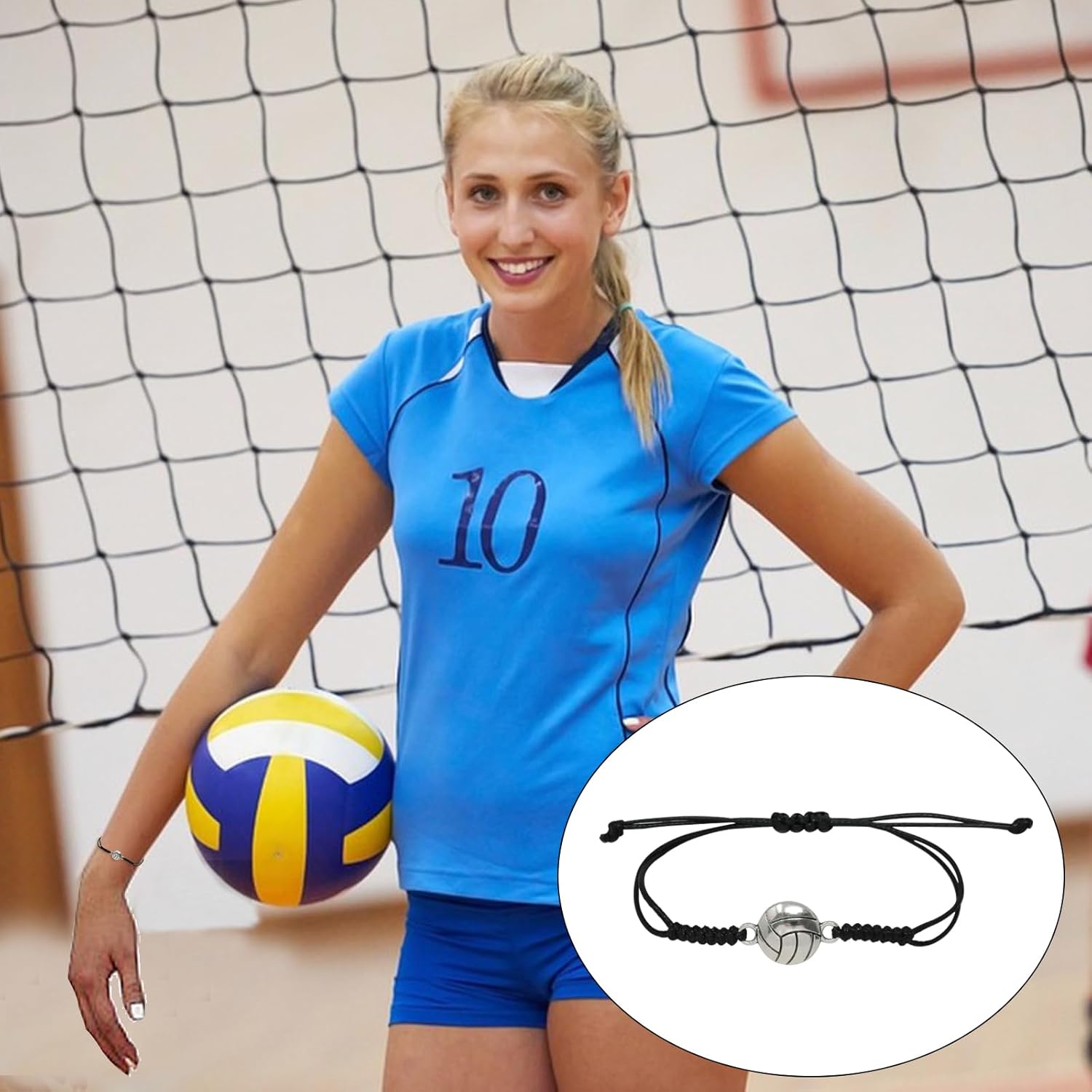 Honbay 60PCS Sports Theme Volleyball Charms Connectors Double Hole Pendant Sports Ball Bead Charms for Earrings, Bracelets, Anklets, Necklaces, Jewelry Making and DIY Crafts - Image 6